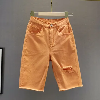 Violet pantaloni Scurți din Denim pentru Femei de Moda de Vară 2020 Europene Ins Elastic Slim Casual Pantaloni Fete Doamna Toate-meci Jean Pantaloni