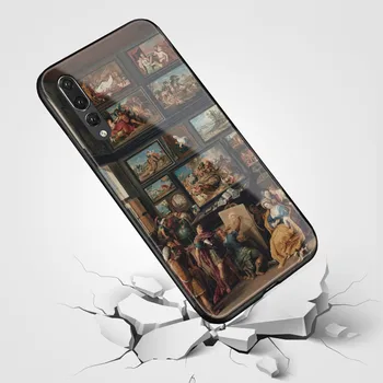Artă barocă Estetice Pictura silicon Telefon de Sticlă Acoperi Caz pentru Huawei Honor V Mate P 9 10 20 30 Lite Pro Plus Nova 2 3 4 5