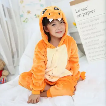 Kigurumi Charmander Dragon, Costum De Dinozaur Copii Pijama Animal Adult Onesie Femei Barbati Cu Gluga Kegurumi Pijamale Flanel Pijamas