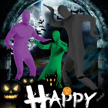 Copii Adulți Halloween Cosplay Haine Mantie Invizibilă Ninja Nocturne Salopeta Invizibilitate Piele Strans Corp Plin Zentai Costum