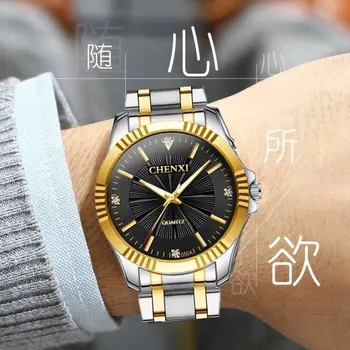 CHENXI Mens Watch de Brand de Top Sport de Lux Ceas din oțel inoxidabil rezistent la apa de Afaceri Cuarț Ceas de mână pentru Bărbați Ceas Relogio Masculino