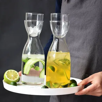 Stil Nordic Nou Transparent Oală De Sticlă Ceașcă De Sticlă Creative De Flori Ceai O Băutură Simplă Cană Cu Suc De Căldură-Rezistent La Apă Rece Ulcior