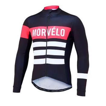 2019 Ciclism Jersey primavara/toamna echipa Morvelo maneca lunga barbati ciclism jersey Ropa Ciclismo Biciclete biciclete haine Imbracaminte