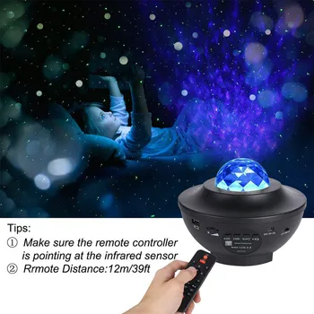 Romantic Lumina de Noapte LED Colorat Cerul Înstelat Proiector Lampa Bluetooth Voice Control Music Player Cadou de Ziua de Alimentare USB