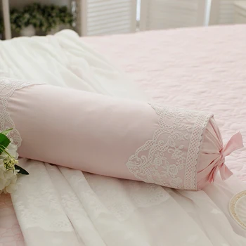 Elegant roll perna decor de nunta de bumbac bomboane drăguț perne broderie dantela perna pat accesoriu canapea masina perne