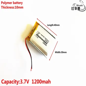 Bun Qulity Litru de energie baterie 3.7 V,1200mAH 103040 Polimer litiu-ion / Li-ion pentru tablet pc-ul BĂNCII,GPS,mp3,mp4