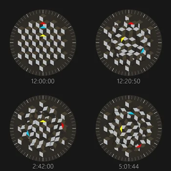 Grafic Modern Design De Artă Hexagon Masă, Ceas De Perete De Arta Minimalist Decor Placă Rotativă Mâinile Ceas De Birou Ceas Inteligent