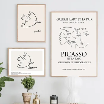 Picasso, Matisse Linie De Desen De Poster De Epocă Abstract Faimos Tablou Canvas Print Minimalist Arta De Perete Moderne, Tablouri Decorative