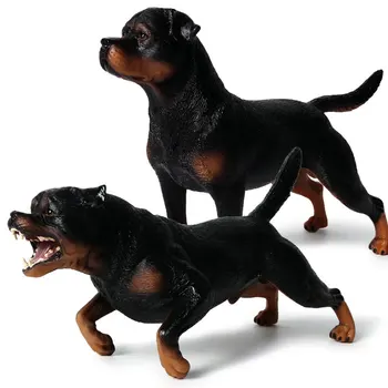 25Styles Dimensiune Mare Familie de Animale de Companie Drăguț Dogo Argentino Dobermann Rottweiler Câine Bulldog Model de Colectie Pentru Copii Copil Cadou