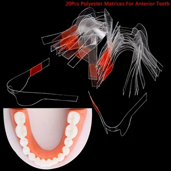 20pc/LOT Dentare Ortodontice Twin Anterior Matrice Auto-Adeziv Sectionale Conturat Matrice Ortodontic Matrice Dinte Instrument