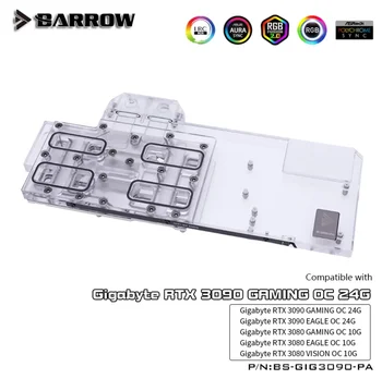 Barrow 3090 3080 GPU Apă, Bloc pentru GIGABYTE 3090/3080 JOCURI EAGLE VISION OC, Plin de Acoperire ARGB GPU Cooler, BS-GIG3090-PA