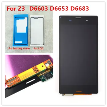 Violet negru alb aur Pentru Sony Xperia Z3 D6603 D6643 D6653 D6633 D6683 Ecran LCD Tactil Digitizer Asamblare Ecran+ Autocolant