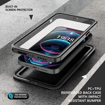Pentru iPhone 12 Pro Caz Impermeabil Built-in Ecran Protector Full-Corp de Protecție Grele de Șoc-Dovada de praf-Dovada Capacul 6.1 inch