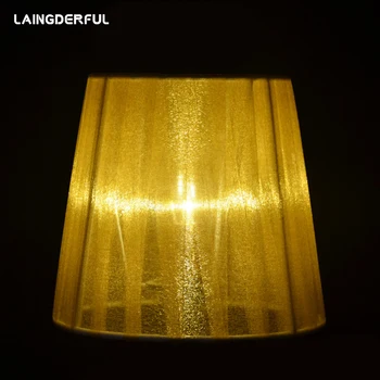 LAINGDERFUL American modern lumânare, lampă cu Abajur de Lampă de Perete acoperi Pânză de Artă Nuanță de Lumină Lampă Cușcă pentru E14 candelabru de cristal