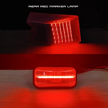 14PCs Combo Față & Spate Chihlimbar Roșu Laterale Led-uri Lumini de poziție + a Acoperișului Cabinei Lampă de poziție Kit Pentru Hummer H2 2003-2009