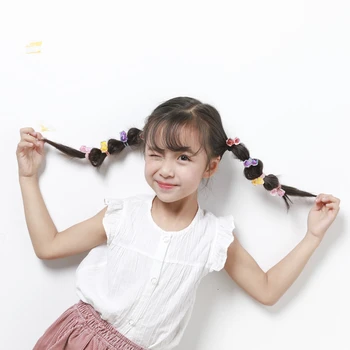 10BUC Noua Printesa Flori de Culoare Cap Dublu pentru Copii Benzile de Păr Elastice Copil Frizură pentru Copii Păr Corzi Fete Accesorii de Par