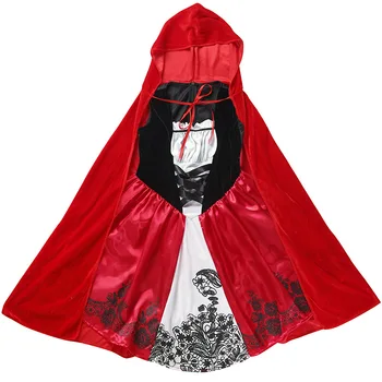 Costume de Halloween pentru Femei Copii Little Red Riding Hood Cosplay Costum Adult Performanta pentru Copii Îmbrăcăminte Rochie de Petrecere&mantie