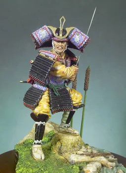 Nevopsită Kit 1/18 90mm japonia Samurai (1300) 90mm figura Figura Istorică Rășină Kit