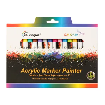 GN 12/18 Culori 0.7 mm, Vopsea pe bază de Acril Marker Art Marker pentru Ceramică Rock Pahar de Portelan Cana de Lemn Tesatura Panza Pictura