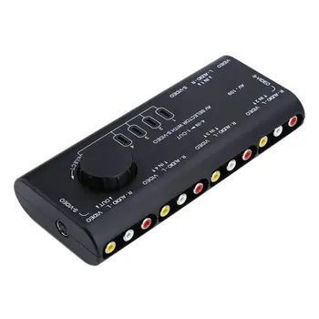 4 în 1 iesire AV RCA Casetă de Comutare AV Audio Semnal Video Switcher Splitter 4 Way Selector cu RCA Cablu Pentru Televizor DVD VCD TV.