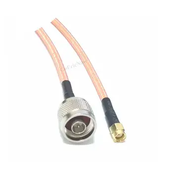 10 Buc Coaxial RF N Bărbat să SMA/RP-SMA Male pentru RG142 Conector de Cablu Plug (0.1~1m)