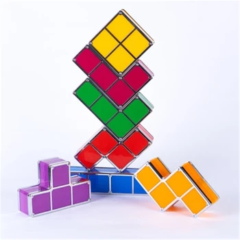 Tetris care pot fi Stivuite Lumina de Noapte Puzzle-uri 3D Lumina 7 Culori Noutate Blocuri de Inducție Centralizare a CONDUS Noutate Lampa de Birou pentru Copii Cadouri