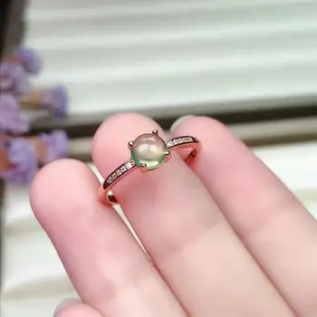 Original designer craft prehnite deschidere inel reglabil romantic de lux lumina farmec pentru femei brand de bijuterii de argint