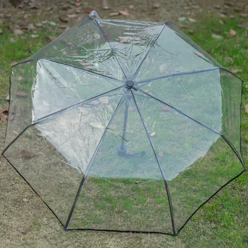 De VÂNZARE la CALD Transparent Umbrelă Automată Umbrelă de Ploaie Femei Bărbați Soare Ploaie Auto Umbrela Pliere Compacta Windproof Stil Clar u