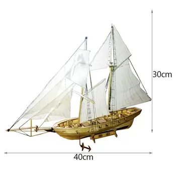 Nava Model Barcă cu pânze din Lemn Jucarii de 1:100 Noua versiune Hobby Copii Navigatie DIY Model la Scară Barcă cu pânze, Bărci HALCON Toys Kit de Kit
