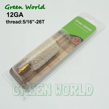 Lumea verde 3 buc/lot 12GA Mop cu Perie de Alamă Titular & Core ,Pistol Perie Curata pentru Pusca,Solid, Alama Filet 5/16