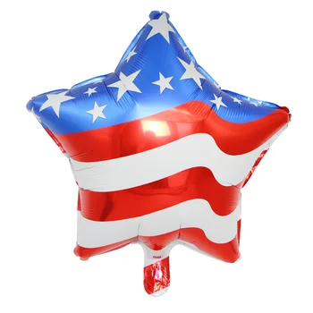 Amawill 4 iulie Festivalul Pentru statele UNITE ale americii Patriotic Decor Consumabile Ziua Independenței Steagul American Latex, Folie Balon Înalt Tipărite