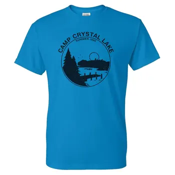 Bumbac Casual pentru Bărbați T-shirt de Moda de Top Scurt cu maneci camp crystal lake Barbati Tricou Tricou 2019 Hanukkah Pe Alb