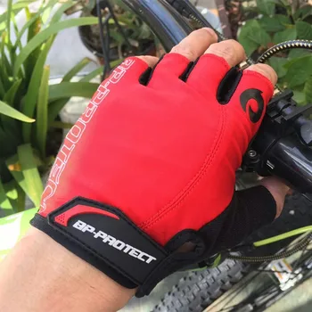 BPPROTECT Ciclism Mănuși de Biciclete Deget și Jumătate Bărbați Femei rezistent la Șocuri Manusi MTB de Munte Biciclete de Sport Respirabil Mănuși Scurte