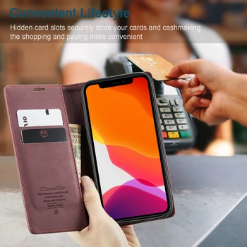 CaseMe Retro Portofel Caz Pentru iPhone 11 Pro 2019 Nou Card Magnetic Acoperire din Piele Pentru iPhone 11 11 Pro Max Cazuri de Telefon Flip Coque