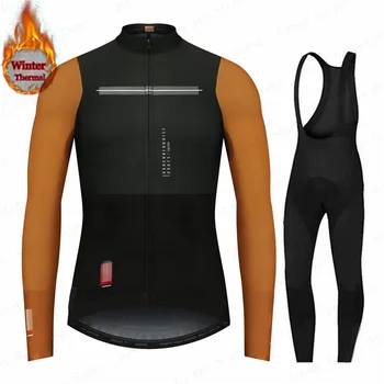 Noul Spania 2021 Termică Iarna Fleece Haine de Ciclism pentru Bărbați Tricou Costum Sport Bicicleta MTB Imbracaminte Salopete Pantaloni Cald Seturi