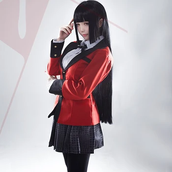 New Sosire Anime Kakegurui Cosplay Costum Jabami Yumeko Cosplay Costum de Liceu Japonezi Uniformă cu Tag-uri