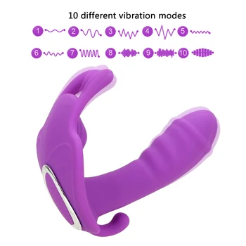 OLO Portabil Fluture Dildo Vibrator Stimulator Clitoris Vibratoare Chilotei G Spot Masaj 10 Viteza de Jucarii Sexuale pentru Femei