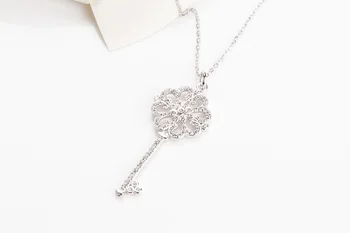 S925 Argint de Culoare Colier Pierscionki Diamond Pandantive pentru Femei de Lux Blocare Bizuteria Piatră prețioasă 925 de Bijuterii Pandantiv pentru Femei