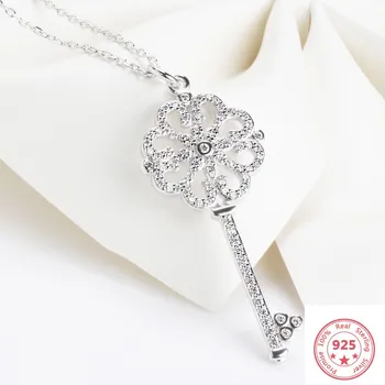 S925 Argint de Culoare Colier Pierscionki Diamond Pandantive pentru Femei de Lux Blocare Bizuteria Piatră prețioasă 925 de Bijuterii Pandantiv pentru Femei
