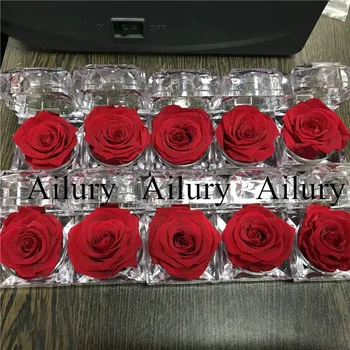 1 buc,3-4cm roșu veșnică floare ring de box,mini prezent,real, flori naturale, non-decolorare, cadou de Ziua Îndrăgostiților