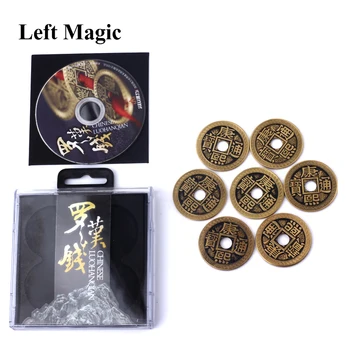 Chineză LuohanQian (Dimensiune Ca Morgan Monedă 38mm) Deluxe Chineză Veche Monedă Set Trucuri Magice care Apar/Dispar Aproape Recuzită