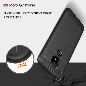 Pentru Moto G7 Putere De Acoperire Caz Pentru Motorola Moto G7 Putere Greu Silicon Caz De Telefon Pentru Motorola Moto G7 Putere Înapoi Caz Funda Capa