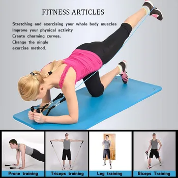 11Pcs Latex Benzile de Rezistență Sala de Fitness Întinde Expander Crossfit Antrenament Yoga Trage Coarda