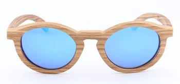 Lemn ochelari de Soare pentru Femei Ochelari rotunzi UV400 Ochelari Polarizati Albastru Ochelari de Soare Retro Lentes de sol Hombre ochelari de Soare pentru Femei 2016