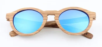 Lemn ochelari de Soare pentru Femei Ochelari rotunzi UV400 Ochelari Polarizati Albastru Ochelari de Soare Retro Lentes de sol Hombre ochelari de Soare pentru Femei 2016