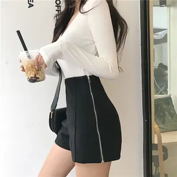 2021 Nou Toamna Iarna Femei De Înaltă Talie Pantaloni Scurți De Lână De Sex Feminin Coreeană Stil Liber De Moda Elegant Cald Gros Pantaloni Scurți