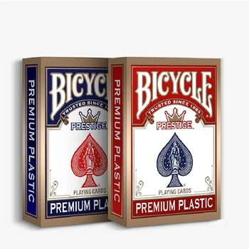 Bicicleta Prestige Carti De Joc De Dimensiuni Mici Poker Rosu/Albastru Plastic De Premium Dura-Flex Punte De Carduri De Magie Trucuri De Magie Magic Recuzita