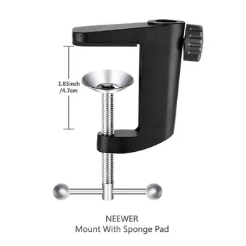 Neewer Microfon USB pentru Windows și Mac cu Stand, Shock Mount, Pop Filtru,Kit pentru Radiodifuziune și de Înregistrare a Sunetului (Negru)