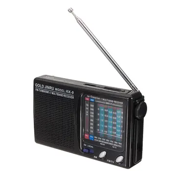 Vânzări la cald Portabile Full Band Radio FM Stereo Speaker MW, SW Receptor Radio Receptor pe unde Scurte