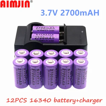 2700mAh Reîncărcabilă 3.7 V Li-ion 16340 Baterii CR123A Baterii pentru Lanterna LED-uri de Călătorie Perete Charger16340 Baterie CR123A